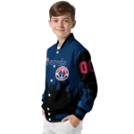 personalized washington wizards flame border blue black varsity jacket best selling.webp
