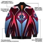 personalized washington wizards mesh chest black bomber jacket best selling