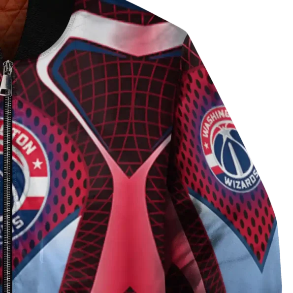 personalized washington wizards mesh chest black bomber jacket premium grade
