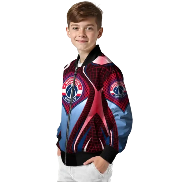 personalized washington wizards mesh chest black bomber jacket trendy