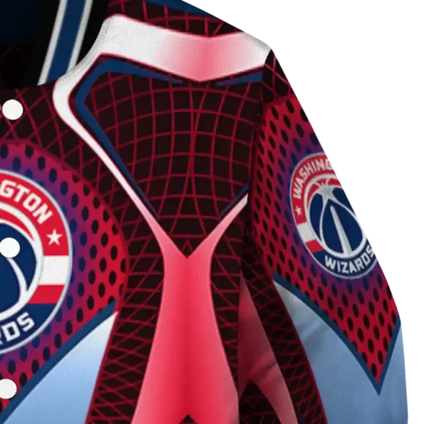 personalized washington wizards mesh chest black varsity jacket premium grade.webp