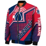 personalized washington wizards star burst blue bomber jacket best selling