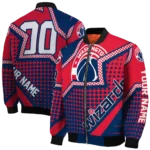 personalized washington wizards star burst blue bomber jacket best selling