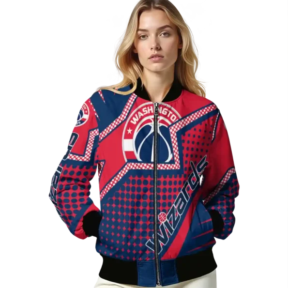 personalized washington wizards star burst blue bomber jacket latest model