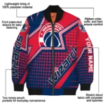 personalized washington wizards star burst blue bomber jacket best selling