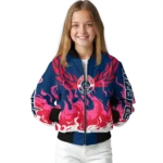 personalized washington wizards winged blaze blue white bomber jacket best selling