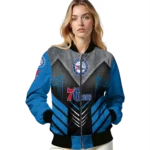 philadelphia 76ers arrow layer blue black bomber jacket best selling