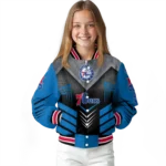 philadelphia 76ers arrow layer blue black varsity jacket best selling.webp