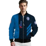 philadelphia 76ers triple side stripes blue black bomber jacket best selling