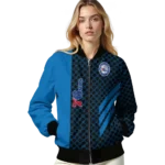 philadelphia 76ers triple side stripes blue black bomber jacket best selling