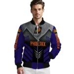 phoenix suns arrow layer purple black bomber jacket best selling