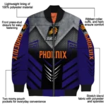 phoenix suns arrow layer purple black bomber jacket best selling
