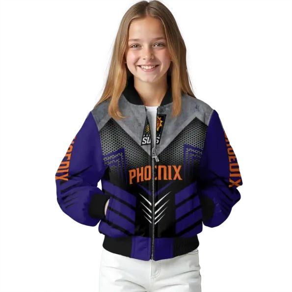phoenix suns arrow layer purple black bomber jacket top rated