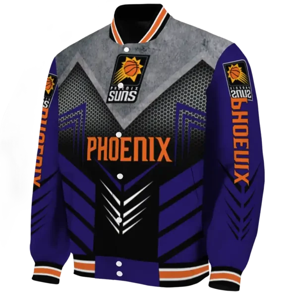 phoenix suns arrow layer purple black varsity jacket best selling.webp