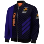 phoenix suns triple side stripes purple black bomber jacket best selling
