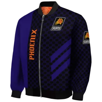 phoenix suns triple side stripes purple black bomber jacket best selling