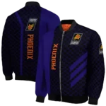 phoenix suns triple side stripes purple black bomber jacket best selling