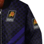 phoenix suns triple side stripes purple black bomber jacket best selling
