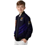 phoenix suns triple side stripes purple black bomber jacket best selling