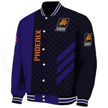 phoenix suns triple side stripes purple black varsity jacket best selling.webp