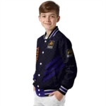 phoenix suns triple side stripes purple black varsity jacket best selling.webp