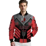 portland trail blazers arrow layer red black bomber jacket best selling