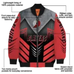 portland trail blazers arrow layer red black bomber jacket best selling