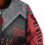 portland trail blazers arrow layer red black bomber jacket best selling