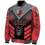 portland trail blazers arrow layer red black varsity jacket best selling.webp