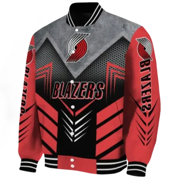 portland trail blazers arrow layer red black varsity jacket best selling.webp