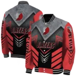 portland trail blazers arrow layer red black varsity jacket best selling.webp