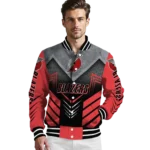 portland trail blazers arrow layer red black varsity jacket best selling.webp