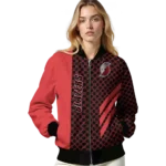 portland trail blazers triple side stripes red black bomber jacket best selling