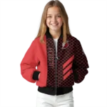 portland trail blazers triple side stripes red black bomber jacket best selling