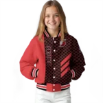 portland trail blazers triple side stripes red black varsity jacket best selling.webp
