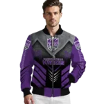 sacramento kings arrow layer purple black bomber jacket best selling
