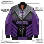 sacramento kings arrow layer purple black bomber jacket best selling