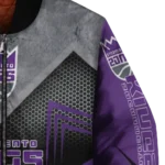 sacramento kings arrow layer purple black bomber jacket best selling