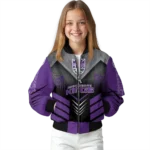 sacramento kings arrow layer purple black bomber jacket best selling