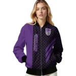 sacramento kings triple side stripes purple black bomber jacket best selling