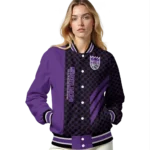 sacramento kings triple side stripes purple black varsity jacket best selling.webp