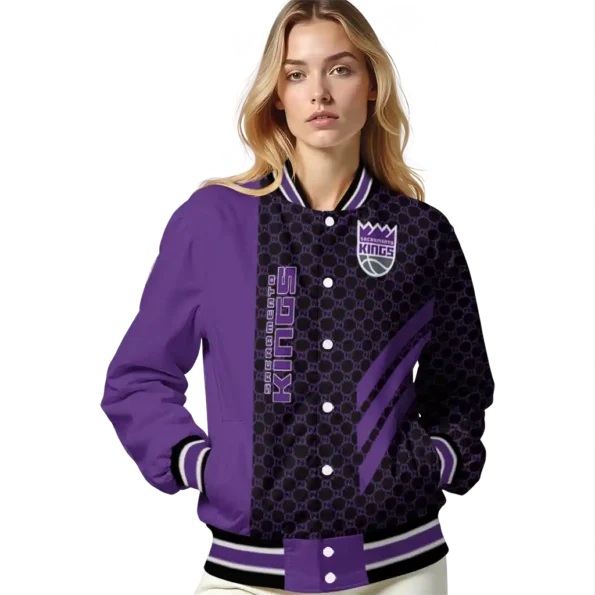 sacramento kings triple side stripes purple black varsity jacket latest model.webp
