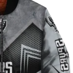 san antonio spurs arrow layer silver black bomber jacket best selling