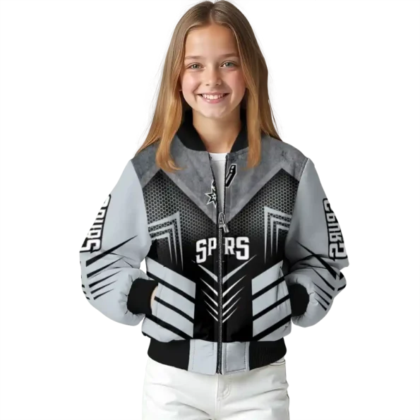 san antonio spurs arrow layer silver black bomber jacket top rated