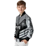 san antonio spurs arrow layer silver black bomber jacket best selling