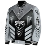 san antonio spurs arrow layer silver black varsity jacket best selling.webp