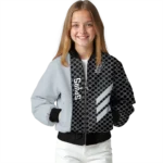 san antonio spurs triple side stripes silver black bomber jacket best selling
