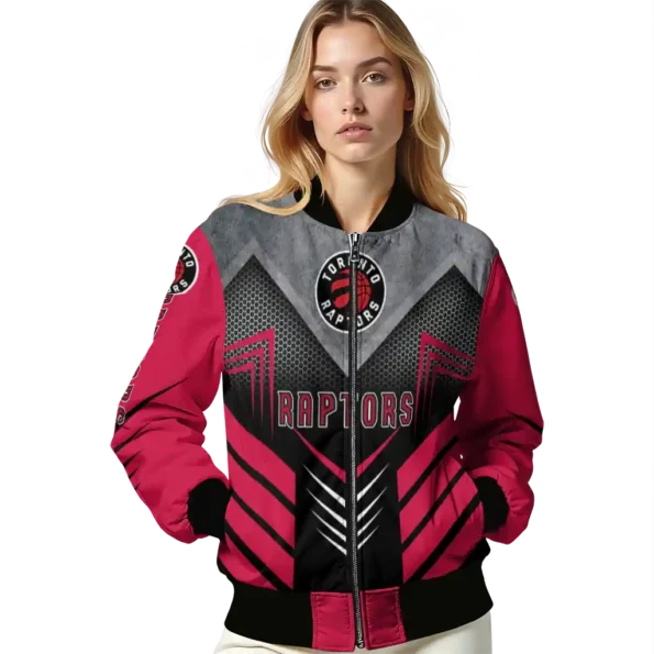 toronto raptors arrow layer red black bomber jacket latest model