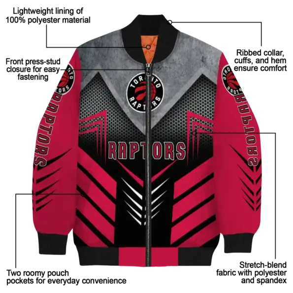 toronto raptors arrow layer red black bomber jacket new arrival