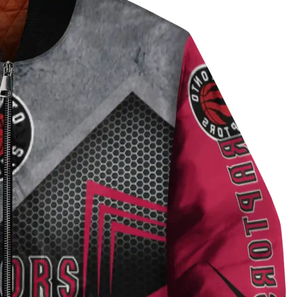 toronto raptors arrow layer red black bomber jacket premium grade
